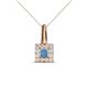 1 - Angela Blue Topaz and Diamond Pendant 