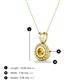3 - Juliya 4.00 mm Round Citrine Rope Edge Bezel Set Solitaire Pendant Necklace 