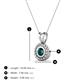 3 - Juliya 4.00 mm Round London Blue Topaz Rope Edge Bezel Set Solitaire Pendant Necklace 