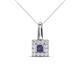 1 - Angela Iolite and Diamond Pendant 