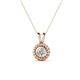 1 - Juliya 4.00 mm Round Forever Brilliant Moissanite Rope Edge Bezel Set Solitaire Pendant Necklace 