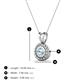 3 - Juliya 4.00 mm Round Aquamarine Rope Edge Bezel Set Solitaire Pendant Necklace 