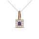 1 - Angela Iolite and Diamond Pendant 