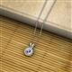2 - Juliya 4.00 mm Round Iolite Rope Edge Bezel Set Solitaire Pendant Necklace 
