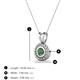 3 - Juliya 4.00 mm Round Lab Created Alexandrite Rope Edge Bezel Set Solitaire Pendant Necklace 