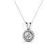 1 - Juliya 4.00 mm Round Diamond Rope Edge Bezel Set Solitaire Pendant Necklace 