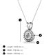 3 - Juliya 4.00 mm Round Diamond Rope Edge Bezel Set Solitaire Pendant Necklace 