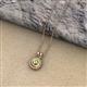 2 - Juliya 5.00 mm Round Peridot Rope Edge Bezel Set Solitaire Pendant Necklace 