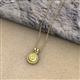 2 - Juliya 5.00 mm Round Lab Created Yellow Sapphire Rope Edge Bezel Set Solitaire Pendant Necklace 