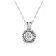 1 - Juliya 5.00 mm Round White Sapphire Rope Edge Bezel Set Solitaire Pendant Necklace 