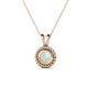 1 - Juliya 5.00 mm Round Opal Rope Edge Bezel Set Solitaire Pendant Necklace 
