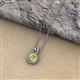 2 - Juliya 5.00 mm Round Yellow Diamond Rope Edge Bezel Set Solitaire Pendant Necklace 