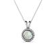 1 - Juliya 5.00 mm Round Opal Rope Edge Bezel Set Solitaire Pendant Necklace 