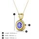 3 - Juliya 6.50 mm Round Tanzanite Rope Edge Bezel Set Solitaire Pendant Necklace 