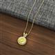 2 - Juliya 6.00 mm Round Yellow Sapphire Rope Edge Bezel Set Solitaire Pendant Necklace 