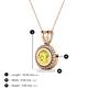3 - Juliya 6.00 mm Round Yellow Sapphire Rope Edge Bezel Set Solitaire Pendant Necklace 
