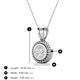 3 - Juliya 6.00 mm Round White Sapphire Rope Edge Bezel Set Solitaire Pendant Necklace 