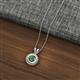 2 - Juliya 6.50 mm Round Lab Created Alexandrite Rope Edge Bezel Set Solitaire Pendant Necklace 