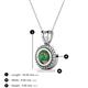 3 - Juliya 6.50 mm Round Lab Created Alexandrite Rope Edge Bezel Set Solitaire Pendant Necklace 
