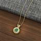 2 - Juliya 6.50 mm Round Lab Created Alexandrite Rope Edge Bezel Set Solitaire Pendant Necklace 
