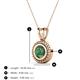 3 - Juliya 6.50 mm Round Lab Created Alexandrite Rope Edge Bezel Set Solitaire Pendant Necklace 
