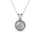 1 - Juliya 6.50 mm Round Forever Brilliant Moissanite Rope Edge Bezel Set Solitaire Pendant Necklace 