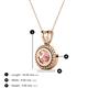3 - Juliya 6.50 mm Round Morganite Rope Edge Bezel Set Solitaire Pendant Necklace 