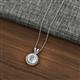 2 - Juliya 6.50 mm Round Lab Grown Diamond Rope Edge Bezel Set Solitaire Pendant Necklace 