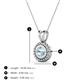 3 - Juliya 5.00 mm Round Aquamarine Rope Edge Bezel Set Solitaire Pendant Necklace 