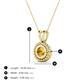 3 - Juliya 5.00 mm Round Citrine Rope Edge Bezel Set Solitaire Pendant Necklace 