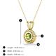 3 - Juliya 5.00 mm Round Peridot Rope Edge Bezel Set Solitaire Pendant Necklace 