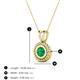 3 - Juliya 5.00 mm Round Emerald Rope Edge Bezel Set Solitaire Pendant Necklace 
