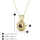 3 - Juliya 5.00 mm Round Smoky Quartz Rope Edge Bezel Set Solitaire Pendant Necklace 