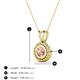 3 - Juliya 5.00 mm Round Morganite Rope Edge Bezel Set Solitaire Pendant Necklace 