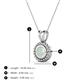 3 - Juliya 5.00 mm Round Opal Rope Edge Bezel Set Solitaire Pendant Necklace 