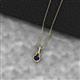 2 - Caron 4.00 mm Round Blue Sapphire Solitaire Love Knot Pendant Necklace 