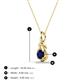 3 - Caron 4.00 mm Round Blue Sapphire Solitaire Love Knot Pendant Necklace 