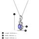 3 - Caron 4.00 mm Round Tanzanite Solitaire Love Knot Pendant Necklace 