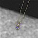2 - Caron 4.00 mm Round Tanzanite Solitaire Love Knot Pendant Necklace 
