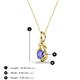 3 - Caron 4.00 mm Round Tanzanite Solitaire Love Knot Pendant Necklace 