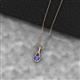 2 - Caron 4.00 mm Round Tanzanite Solitaire Love Knot Pendant Necklace 