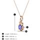 3 - Caron 4.00 mm Round Tanzanite Solitaire Love Knot Pendant Necklace 