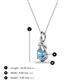 3 - Caron 4.00 mm Round Blue Topaz Solitaire Love Knot Pendant Necklace 