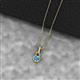 2 - Caron 4.00 mm Round Blue Topaz Solitaire Love Knot Pendant Necklace 