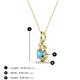 3 - Caron 4.00 mm Round Blue Topaz Solitaire Love Knot Pendant Necklace 