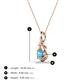 3 - Caron 4.00 mm Round Blue Topaz Solitaire Love Knot Pendant Necklace 