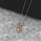 2 - Caron 4.00 mm Round Citrine Solitaire Love Knot Pendant Necklace 