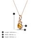 3 - Caron 4.00 mm Round Citrine Solitaire Love Knot Pendant Necklace 