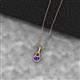 2 - Caron 4.00 mm Round Iolite Solitaire Love Knot Pendant Necklace 