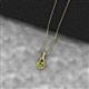 2 - Caron 4.00 mm Round Peridot Solitaire Love Knot Pendant Necklace 